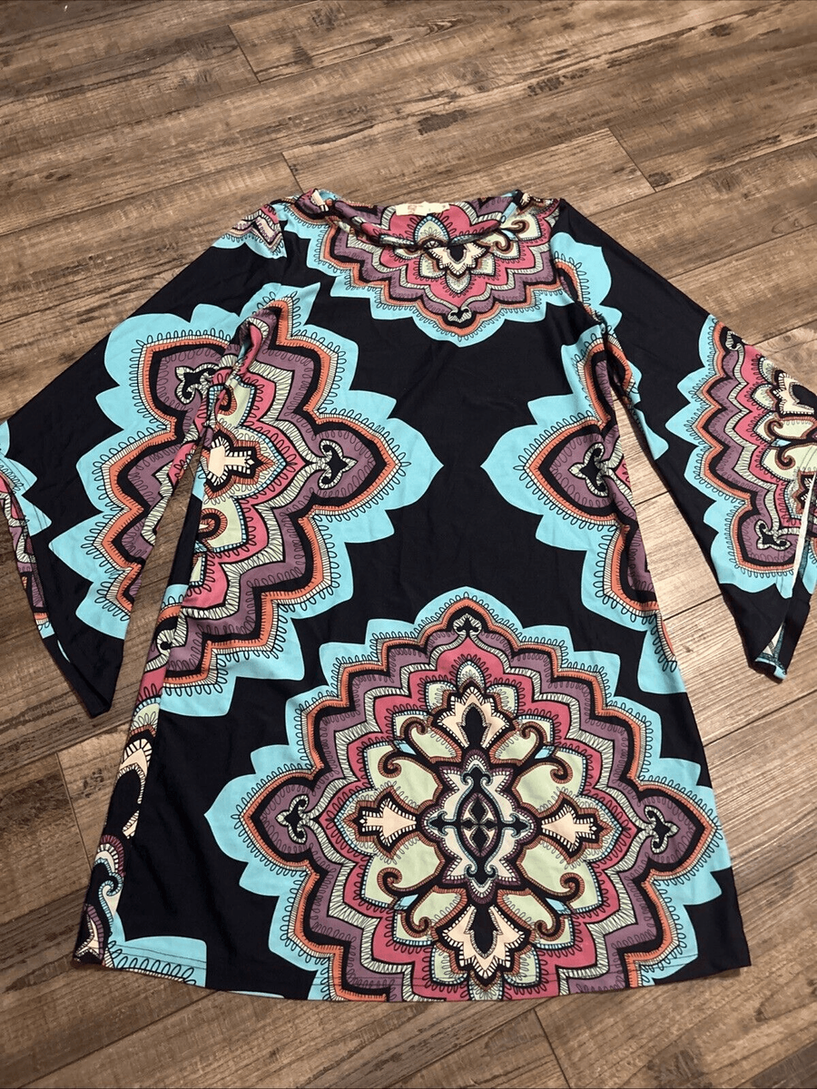 Aryeh Anthropologie Dress Size M Blue Summer Cruise Vacation Soft Boho