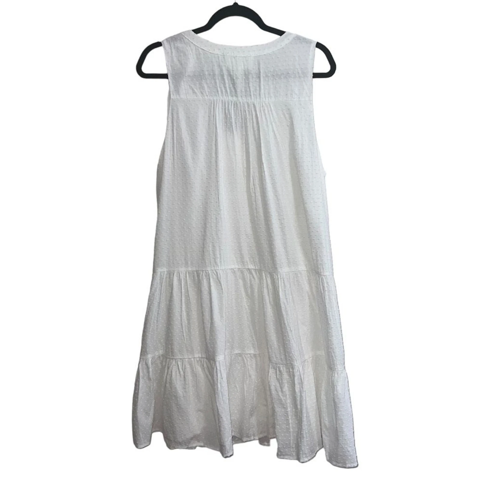 Abito senza maniche Pomander Place Kenzo Swiss Dot bianco nuovo con etichette TAGLIA XL