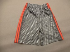 ADIDAS Size 7 Boys Gray Light Weight Stretch Waist Athletic Running Shorts 249