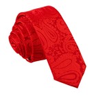 Mens Skinny Tie Woven Floral Paisley Formal Casual Wedding Necktie by DQT