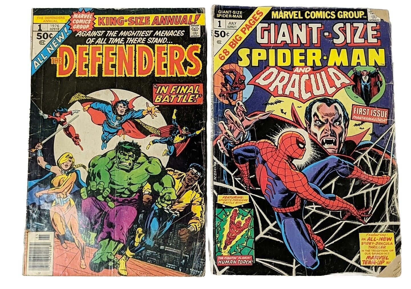 The Defenders King Size Annual  #1 VG & Spiderman & Dracula Giant Size #1 VG/VG-