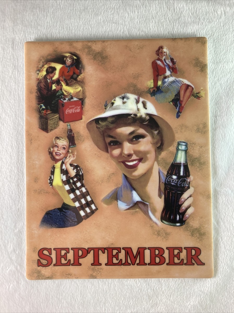 The Coca-Cola 50s Perpetual Calendar SEPTEMBER Plate #9 COKE