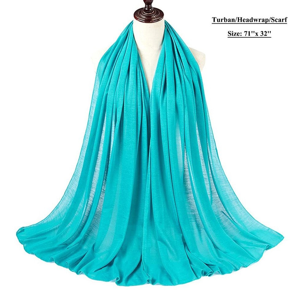 Womens Head Wraps Scarf Long Lightweight Fashion Solid Color Winter