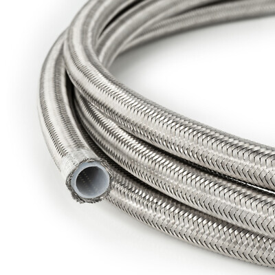 HEL AN -8 / AN 8 / AN8 PTFE Edelstahl Geflecht Heizöl Schlauch Leitung (1m)