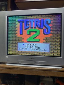 Tetris 2 (NES 1993) cartridge and box, no maual, tested