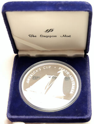 1987 SAMOA British AMERICA'S CUP Sailing Proof Silver 25 Tala 5OZ