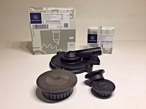 GENUINE Engine Oil Separator Kit Cover w/Seal + Camshaft Cap Set for Mercedes - Picture 3 of 3