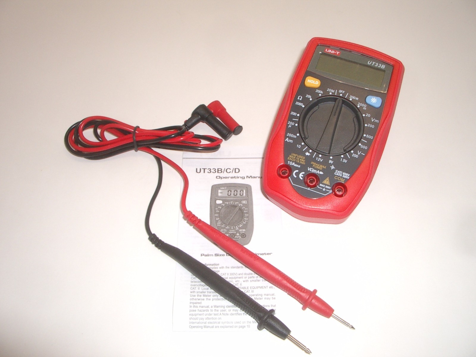 Uni-t Ut33b Digital LCD Palm Multimeter Ohm Voltmeter for sale 