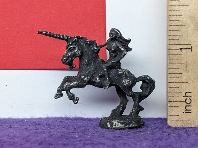 Superior WL-034 Unicorn with female rider Miniature D&D Metal Fantasy
