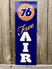 Union 76 Free Air Garage Metal  Gasoline Gas sign Pump Oil