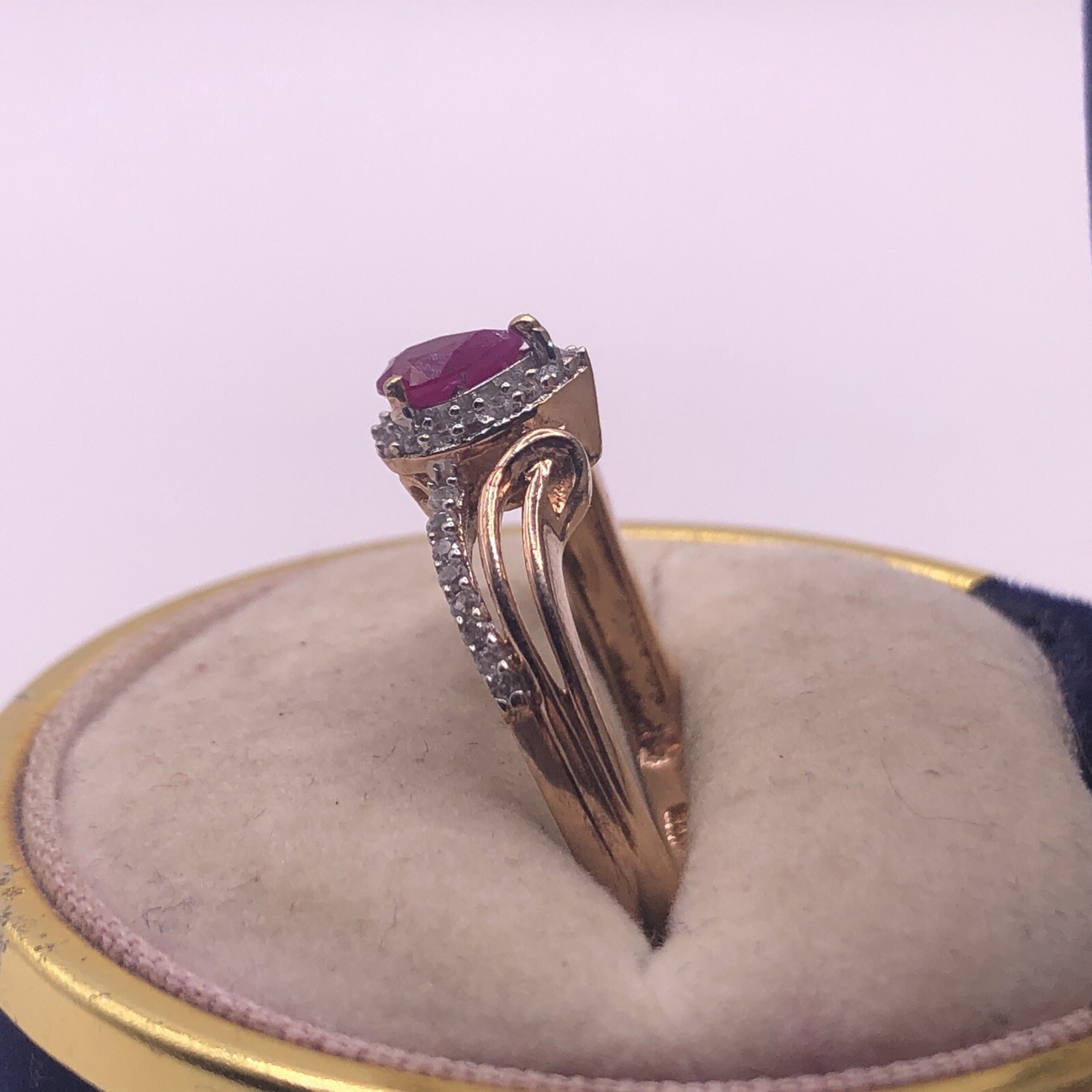 STS Sterling Ruby Ring 925 Size 9 - image 2