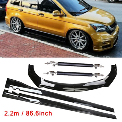 Front Bumper Lip Splitter Spoiler Side Skirts BK For Honda Pilot 2003-2023
