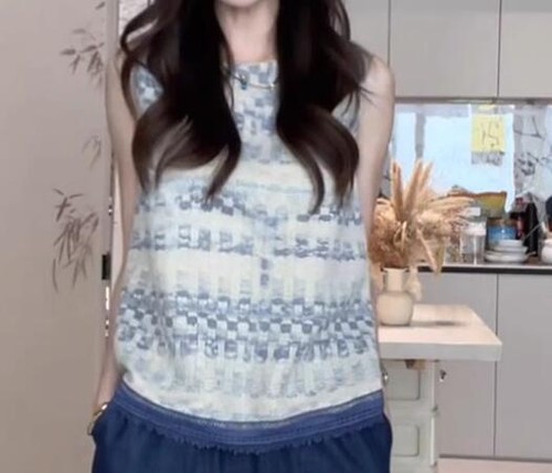 Women's Sleeveless Vest Summer T Shirt Loose Fit Round Neck Casual Top New - Picture 3 of 6