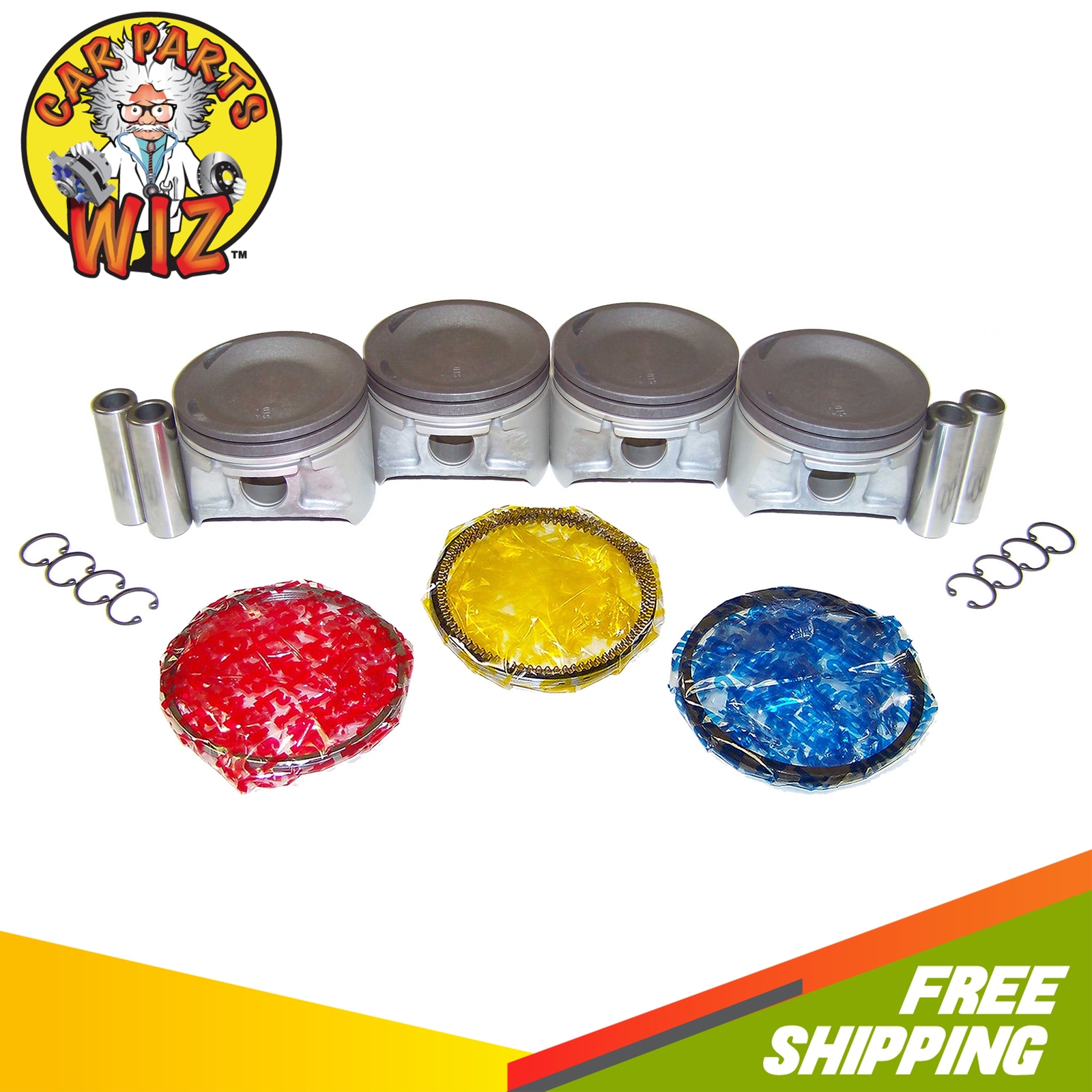 Pistons and Rings Fits 0006 Nissan Sentra 1.8L DOHC 16v QG18DE eBay