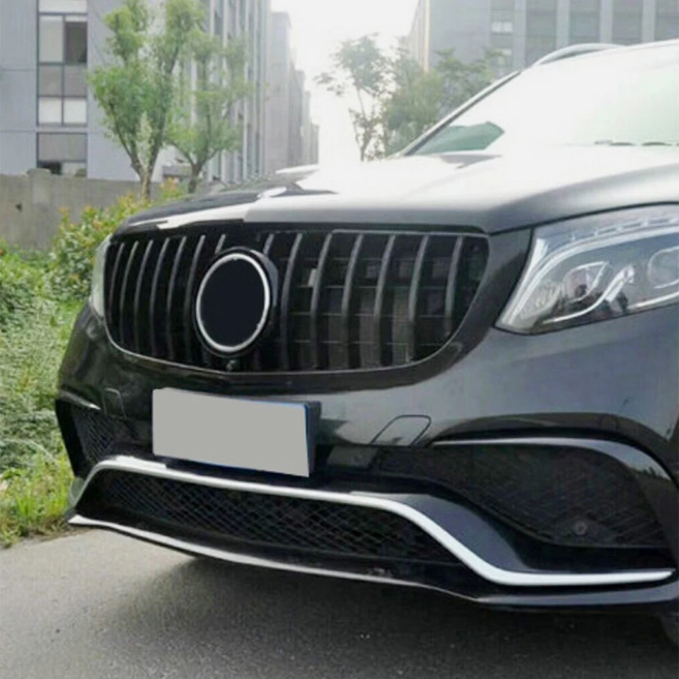 For 2016-2019 Mercedes GLS X166 GLS450 GLS550 Front Grille GT Style Gloss Black Foto 3 de 4