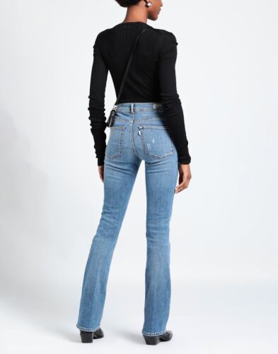 HAIKURE Denim pants Blue distressed high waisted jeans Sz 32 made Italy NWT$281m - Picture 3 of 9