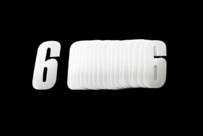 6/9 WEISSE AUFKLEBER 4,5''/11cmPK20