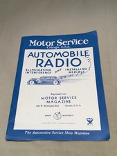 Vintage 1933 Motor Service Automobile Radio Booklet 15 Pgs Made In USA