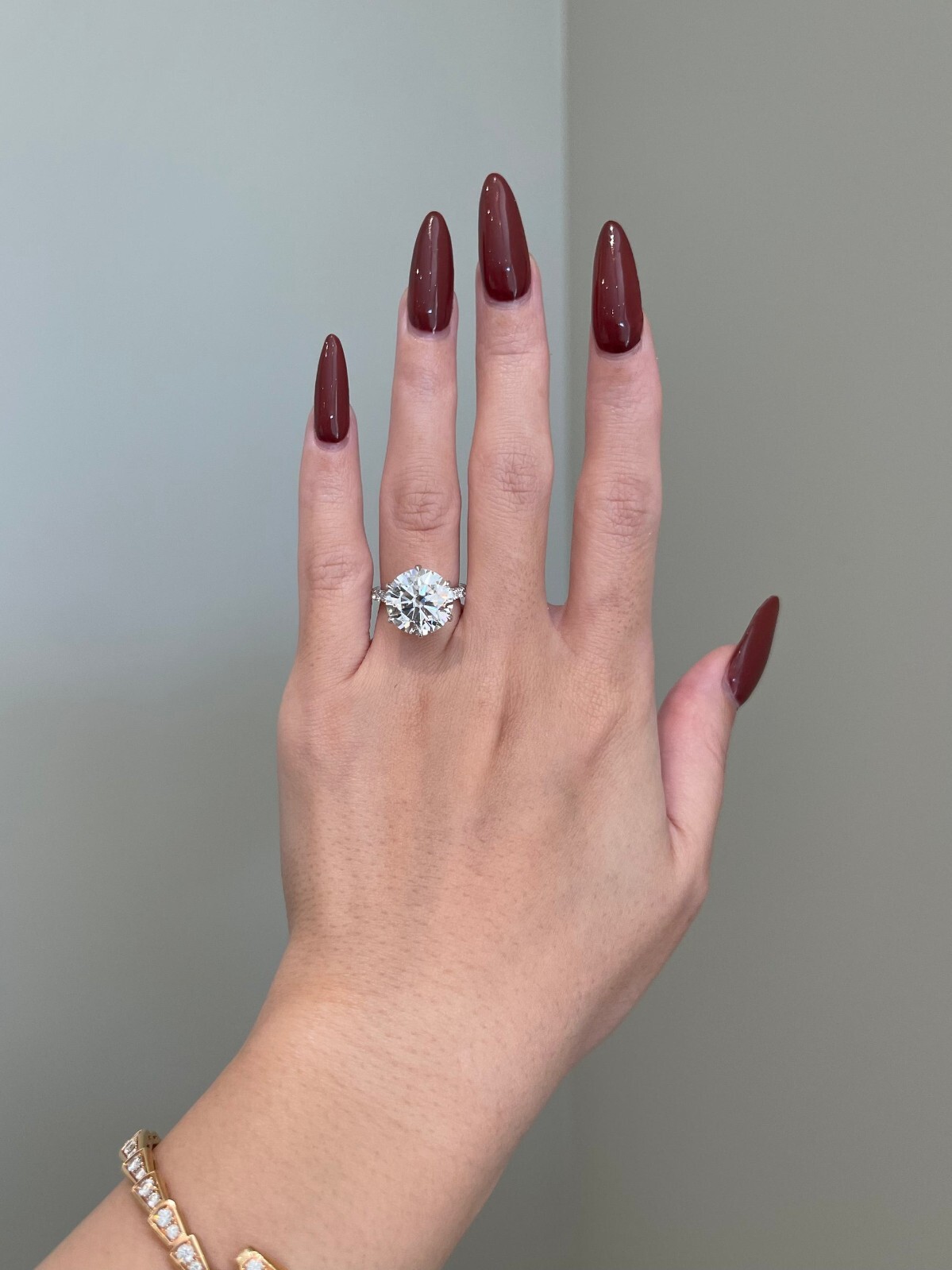 6 CT ROUND MOISSANITE DIAMOND ETERNITY ENGAGEMENT SILVER RING FOR GIRL FRIEND