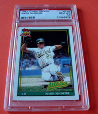 1991 topps TIFFANY #270 MARK McGWIRE  psa 10  Oakland ATHLETICS  (825)