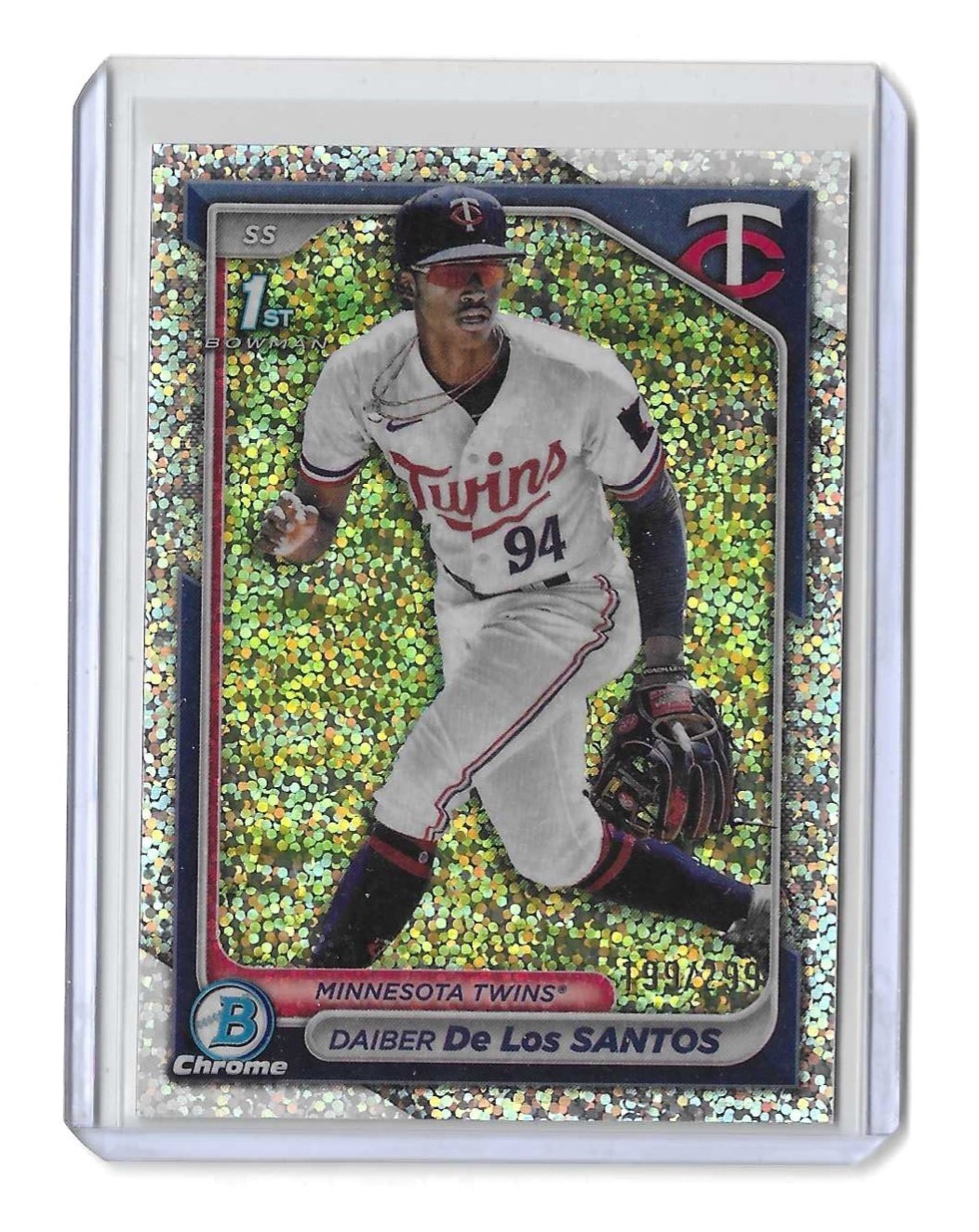 2024 Bowman Chrome Daiber De Los Santos 1st Speckle Refractor /299 #BCP-185