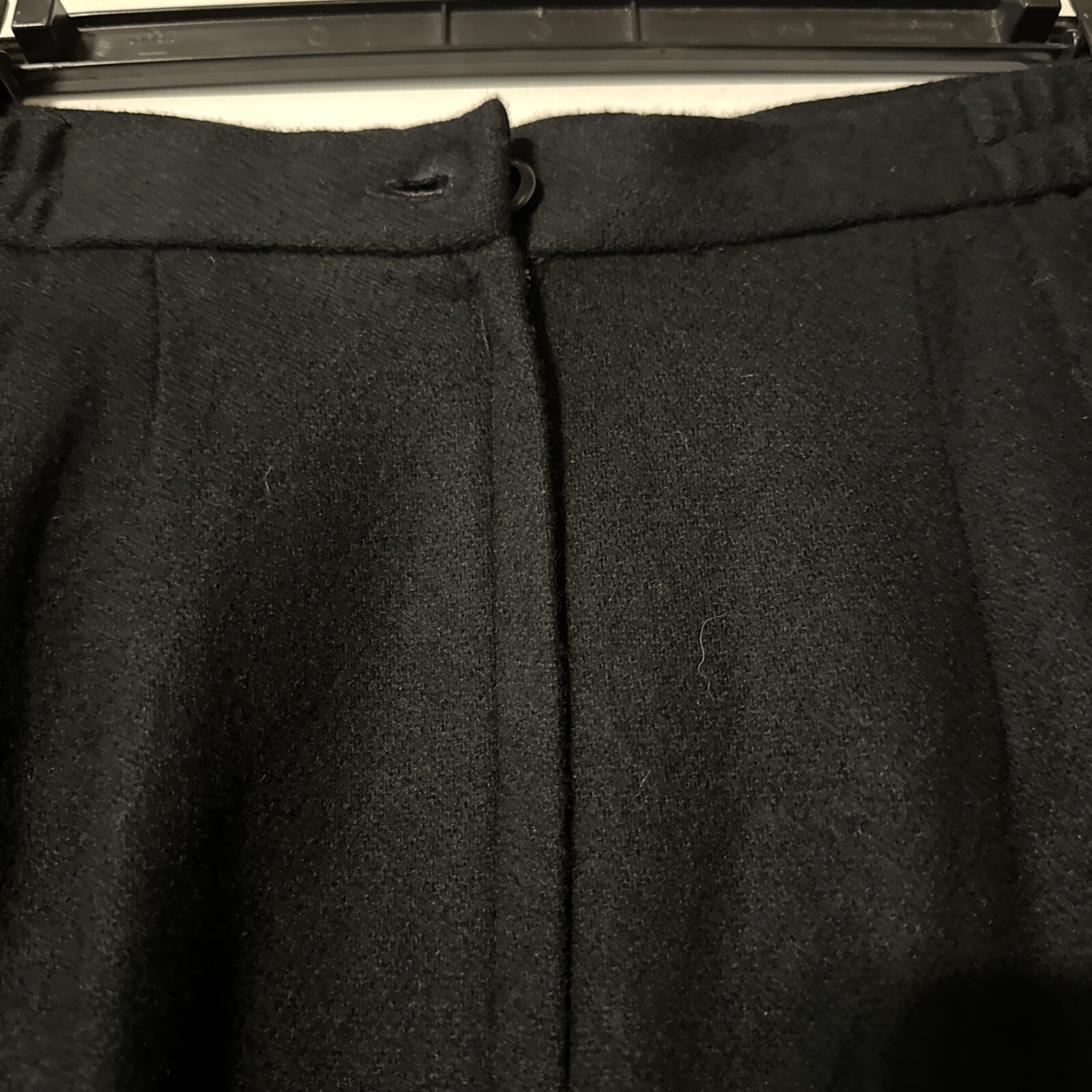 *WORTHINGTON SOLID BLACK 100% WOOL FULLY LINED TR… - image 3