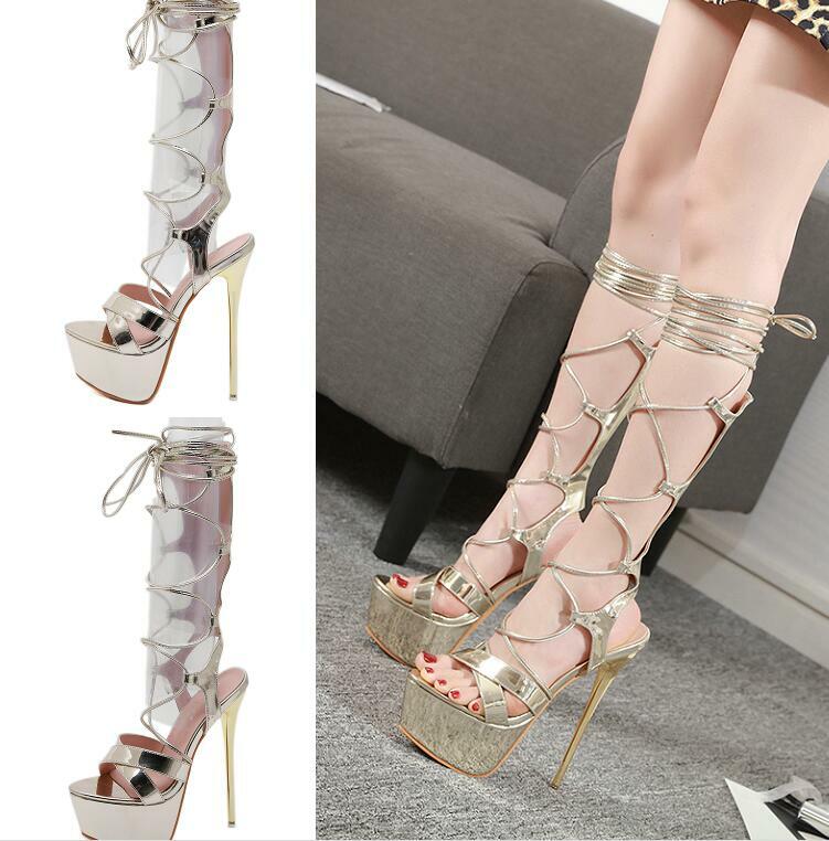 Cruz Con Correas Plataforma Charol De Salón Zapatos de Taco Alto Zapatos Roma Sandalias Mujer Nuevo Cruz Con Correas Plataforma Charol De Salón Zapatos de Taco Alto Zapatos Roma Sandalias Mujer Nuevo