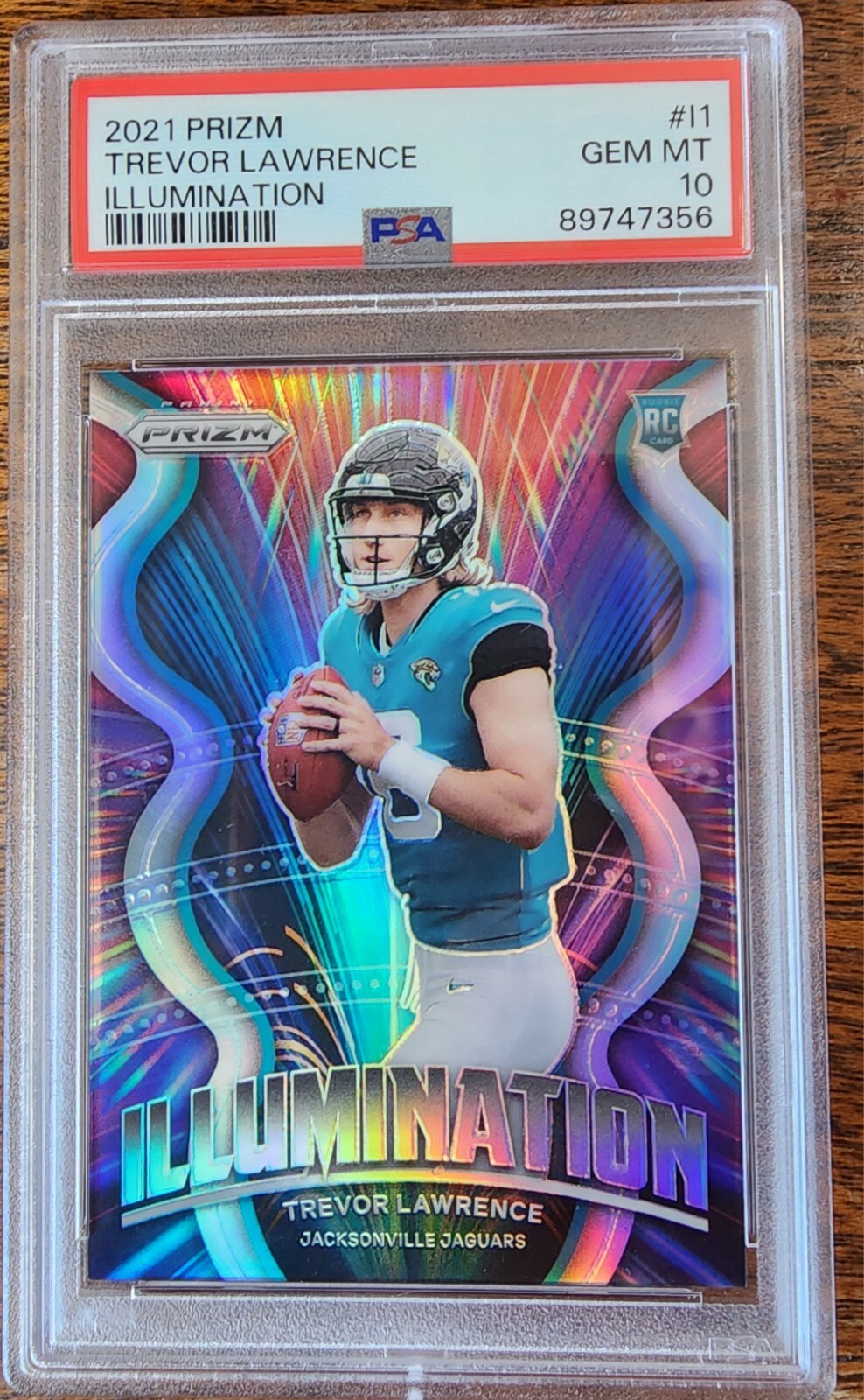 2021 Panini Prizm- Illumination #I-1 Trevor Lawrence CASE HIT(RC) PSA 10 LOW POP