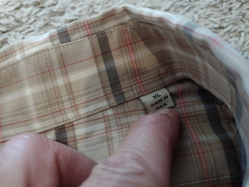 Burberry Men Size XL Dress Shirt Button Down Check Plaid 100% Linen - Picture 3 of 7