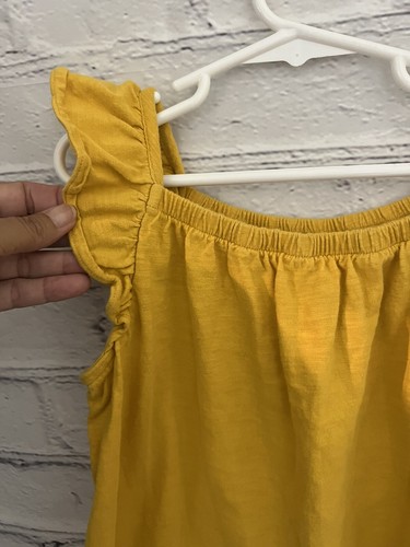 Gap Kids Solid Yellow Top Tank 100% Cotton EUC Girl's Size Medium (8) - Picture 2 of 7
