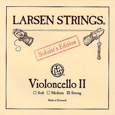 Larsen Strings Soloist Edition Cello D String 4/4 Size, Heavy Steel, Ball End