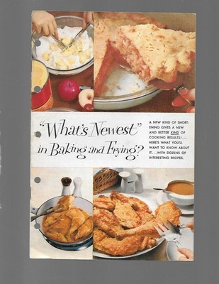 Fluffo Shortening: What's Newest in Baking & Frying {Cookbook} (1955, PB) 20 pgs