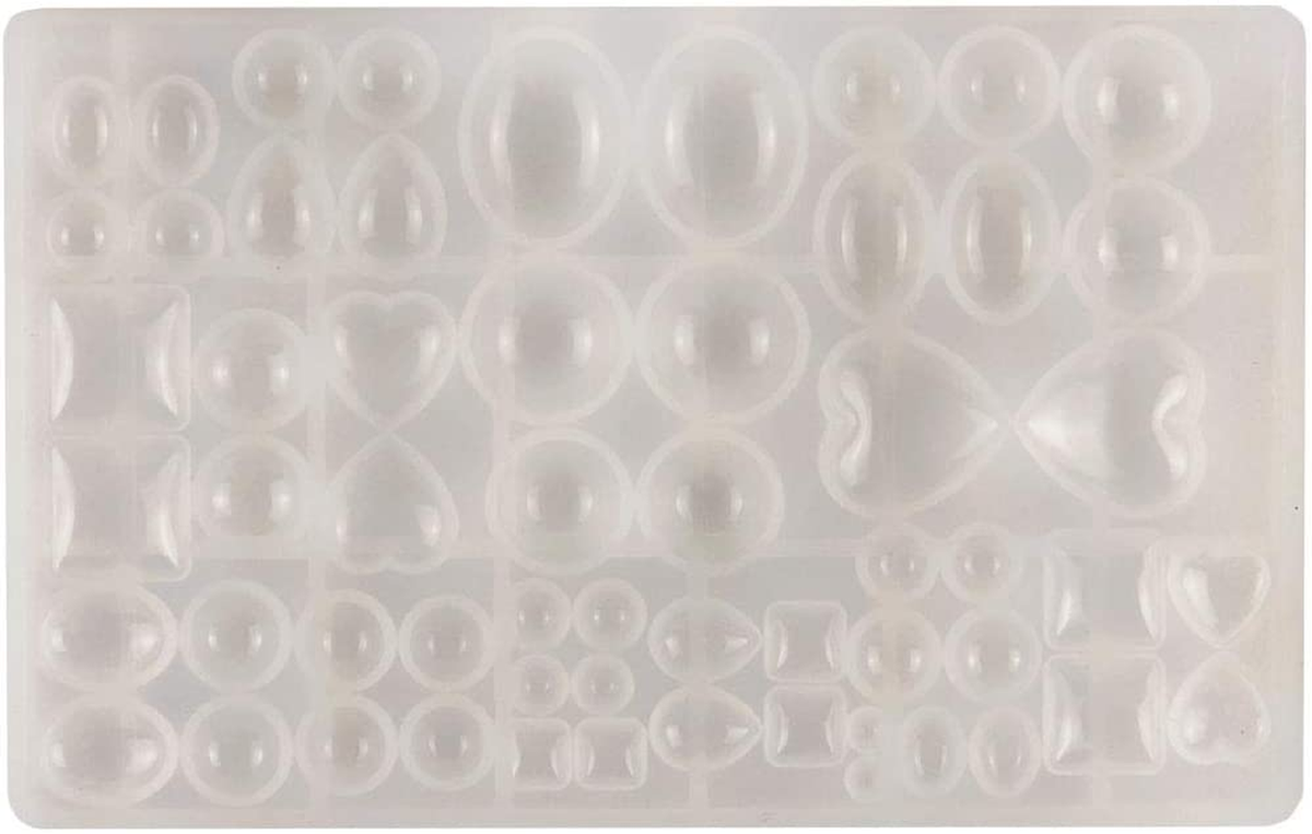 Cabochon Gemma Gioielli Stampo In Silicone A Forma Di Goccia Ovale Quadrato Cuore Forme Rotonde, Per Argilla Polimerica, Fai Da Te, In Resina