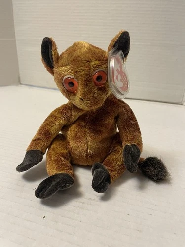 Ty Beanie Baby 2001 GIZMO the Lemur (8 Inch) Vintage Plush Stuffed Animal Toy