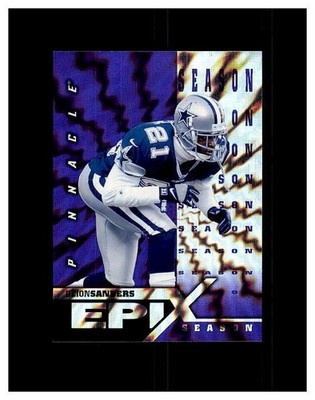 1997 PINNACLE EPIX SEASON PURPLE #E15 DEION SANDERS DALLAS COWBOYS MINT
