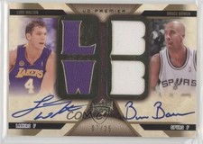 2008-09 UD Premier Head to Head 7/25 Luke Walton Bruce Bowen #H2H-WB Auto z0i