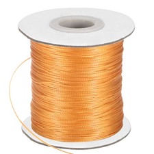 175 Yards 0.5mm Waxed Polyester Cord with Spool for Jewelry Making, Golden