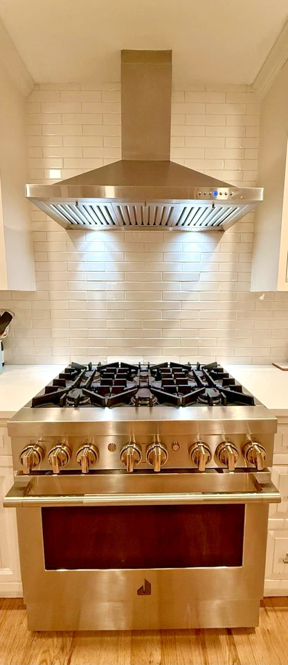 JennAir Rise JDRP436HL 36" Smart Dual Fuel Gama Profesional Foto 2 de 4