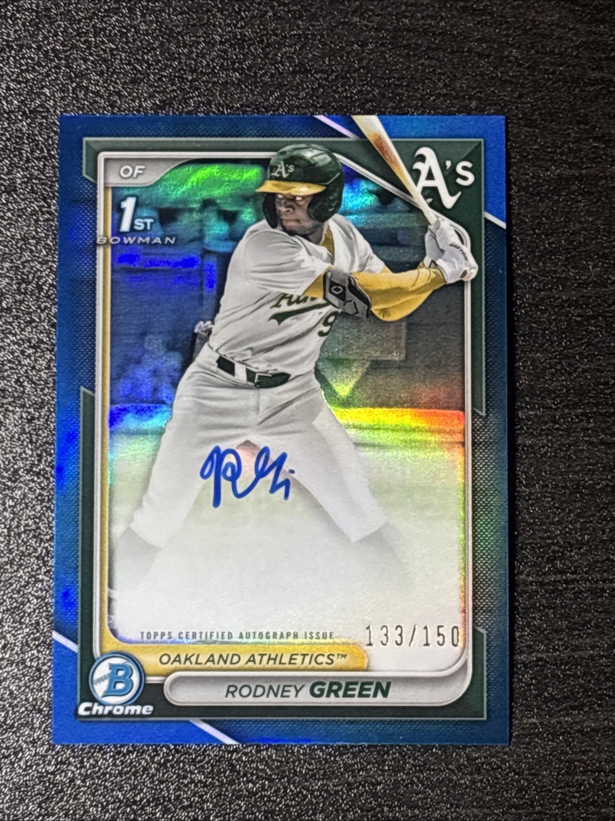 Rodney Green Auto 2024 Bowman Chrome 1st /150 True Blue Refractor CPA-RG