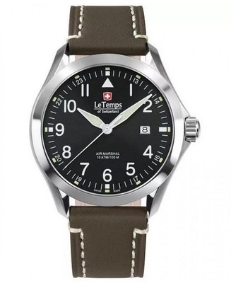 LE TEMPS Men Casual Watch Quartz Classic Dress Waterproof Swiss