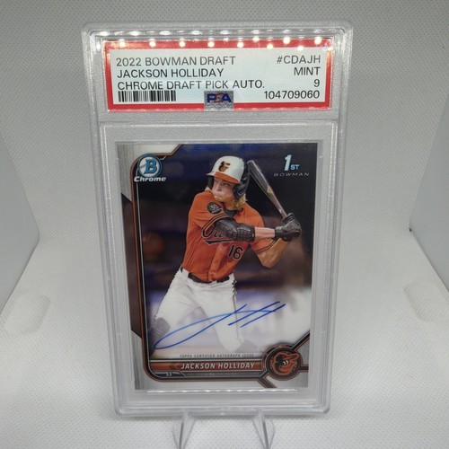 2248 Jackson Holliday 2022 Bowman Chrome Draft #CDA-JH 1st RC Auto PSA 9