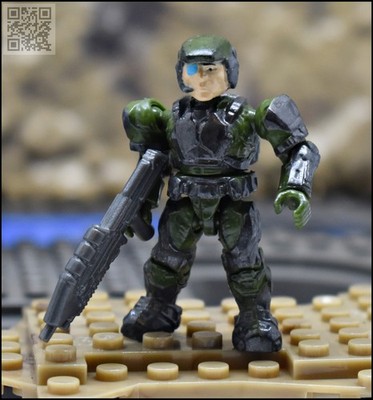 HALO MEGA BLOKS UNSC GREEN MARINE MINI FIGURE 96942 ELEPHANT * PALE WHITE SKIN