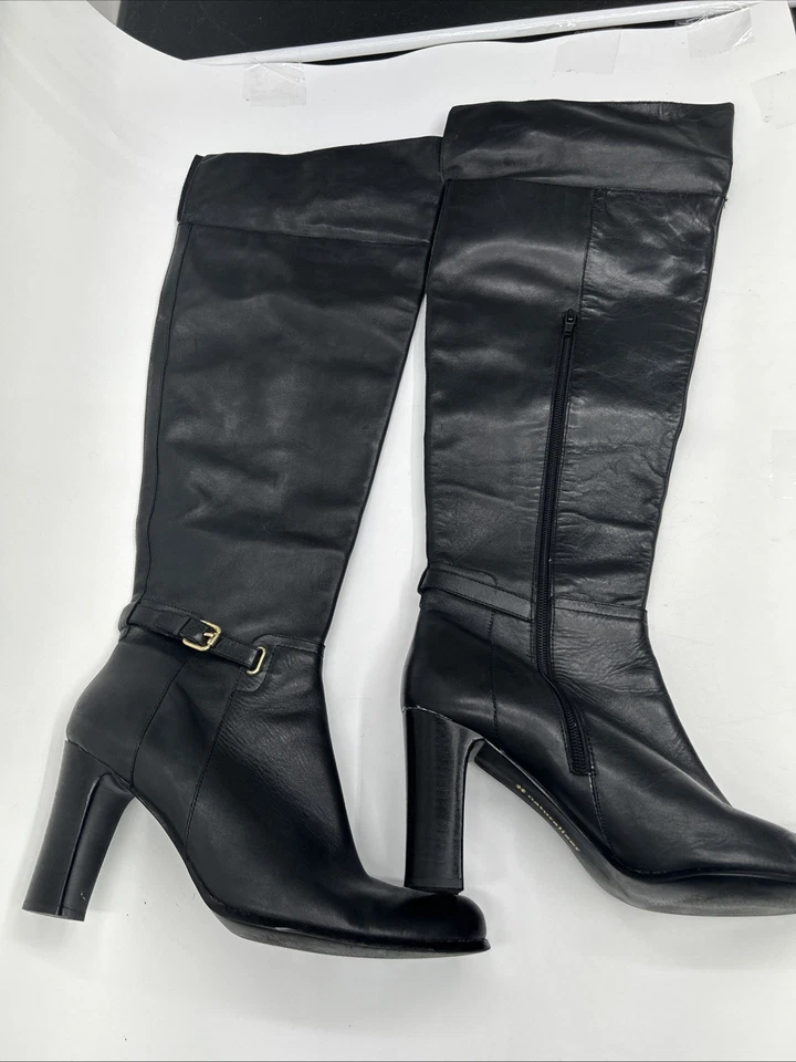 Naturalizer Mujer Botas Negras Sobre la Rodilla 11 Medianas 3" Tacón Foto 2 de 4