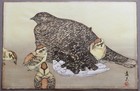 Toshi Yoshida Japanese Woodblock Print Raicho Thunderbird Rock Ptarmigan Chicks — photo 1