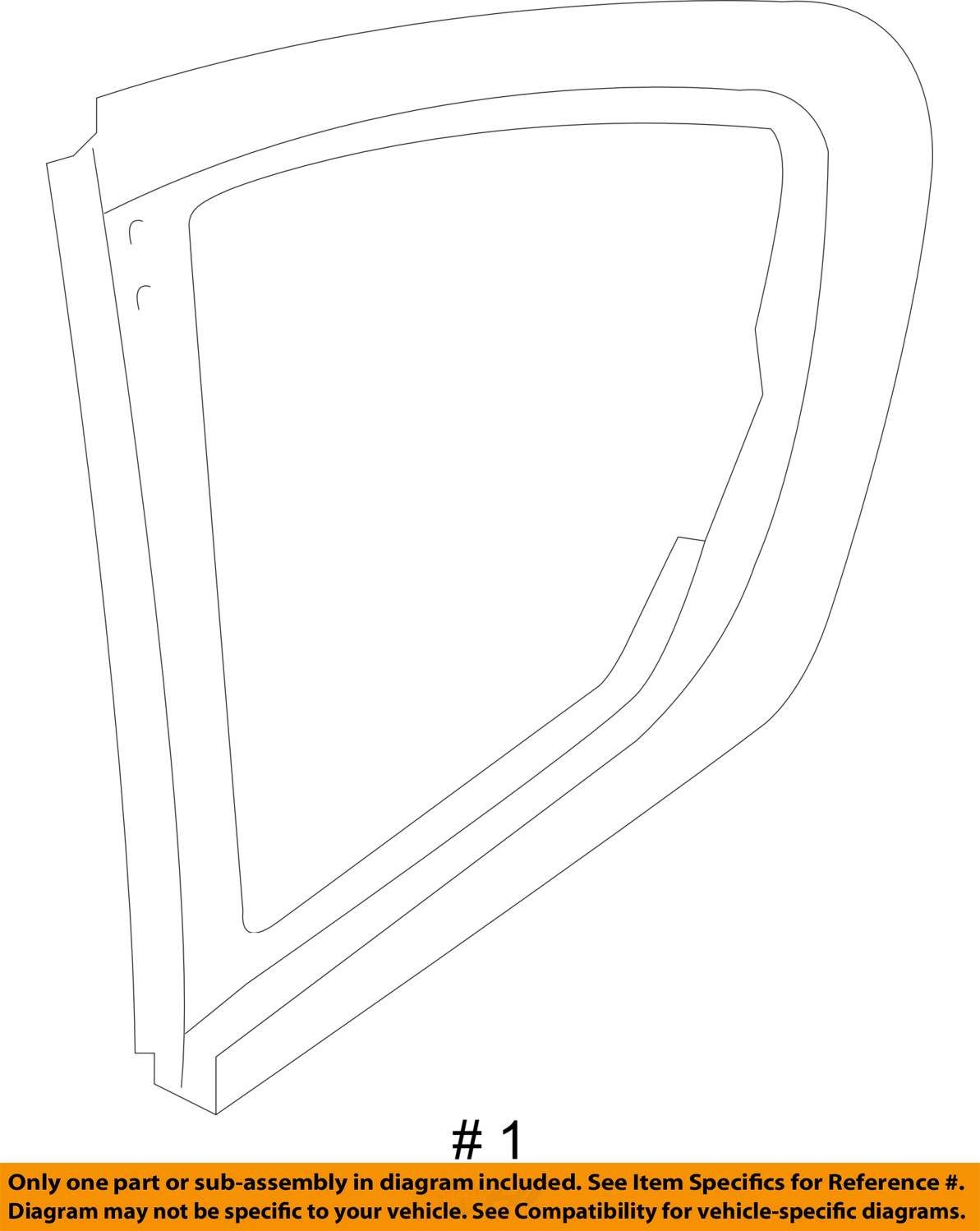 BMW I8 I12 Rear Right Passenger Side Quarter Window Glass 2014 - 2020 OEM