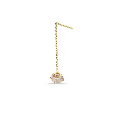 Ohrring Ear Thread 18k Gold mit Zirkonia