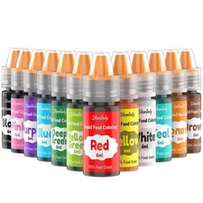 Food Coloring Liquid Set for Baking, Shanlinly 12 Color Food Grade Neon Easter