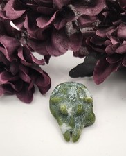 NEW Natural Stone Carved Miniature Millenium Falcon Figure Serpentine Crystal