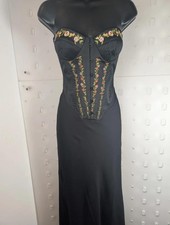 ASOS Design Corset Maxi Dress Rose Embroidery UK6 Unworn