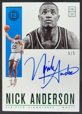 2018-19 Panini Encased Nick Anderson Scripted Signatures Green /5 Auto Magic BF